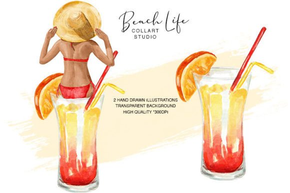Bring Summer to Life: Beach Girl Clipart for Creative Projects