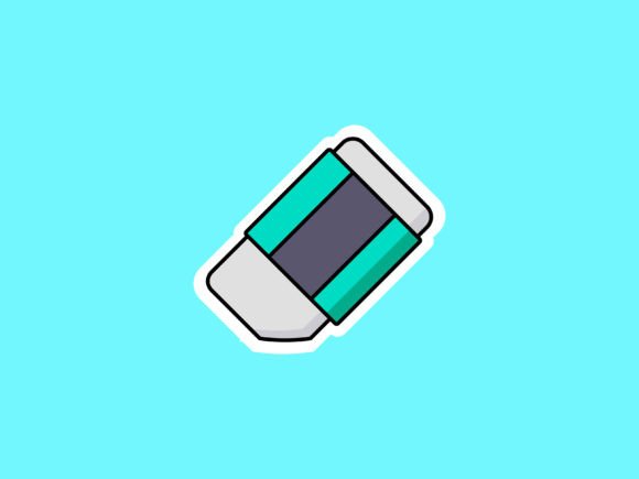 Charming School Eraser Illustrations for Creative Projects
