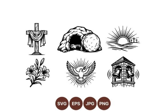 Easter Resurrection SVG Illustrations for Spiritual Design