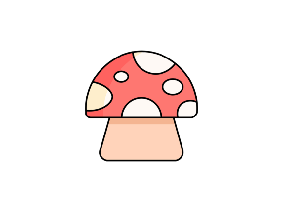 Farming Mushroom Illustrations: A Whimsical Design Asset