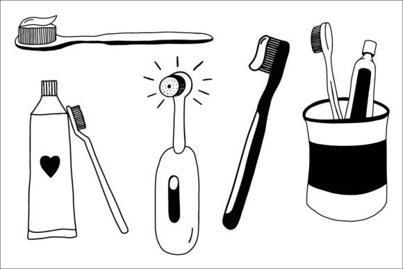 Five Illustrations with Toothbrushes: Elevate Your Branding