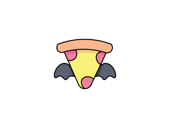 Halloween Pizza Fly Illustrations: A Quirky Asset for Creators