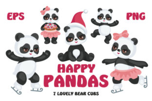 Happy Pandas Vector Clip Art: Charm for Every Project