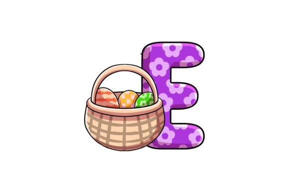 Integrating Easter Egg Alphabet E Illustrations into Your Design Workflow