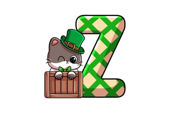 St Patrick Cat Alphabet Z: A Playful Display Typeface for Creative Projects