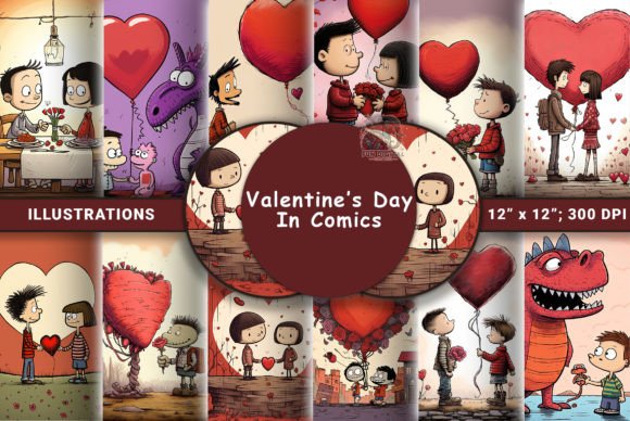 Valentines Day Comic Book Illustrations: Unveil the Magic of Storytelling